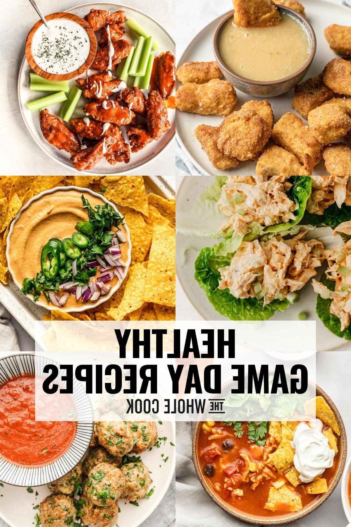 Eine verlockende Auswahl gesunder Snacks und Dips für den Game Day, liebevoll angerichtet, darunter bunte Gemüse-Sticks, cremiger Dip und knusprige Häppchen, die zeigen, wie vielfältig und lecker gesunde Partyküche sein kann. Das Bild fängt die Essenz eines genussvollen, aber bewussten Essenserlebnisses für Sportveranstaltungen oder gesellige Zusammenkünfte ein.