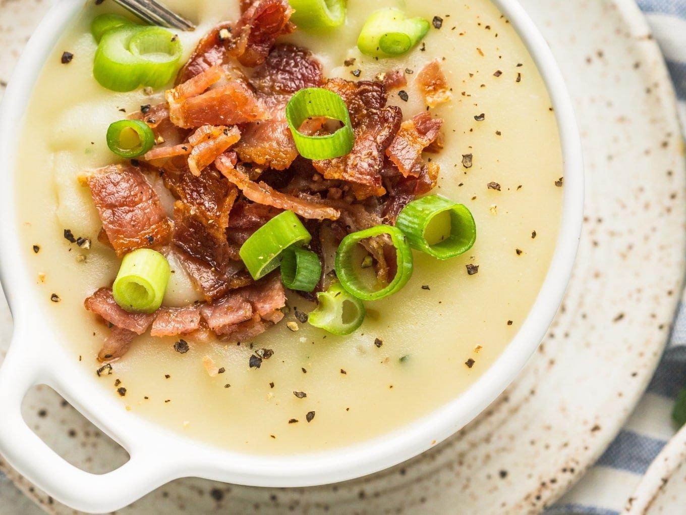 Cremige Kartoffelsuppe ohne Milchprodukte, schnell in 30 Minuten zubereitet