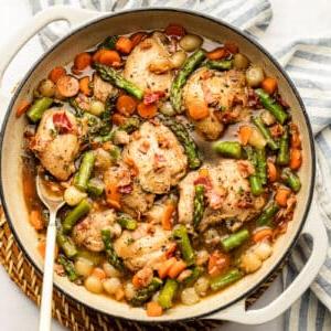Herzhafte Hähnchen-Gemüse-Pfanne 6 Rezeptbild für herzhafte Hähnchenpfanne
