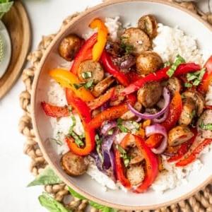 **Einfaches Backblechgericht mit Italienischer Wurst und Paprika** 7 img 6 443
