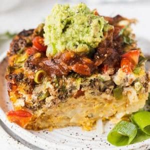 Milchfreier Mexikanischer Frühstücksauflauf