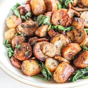 Sausage & Mushroom Cauliflower Gnocchi
