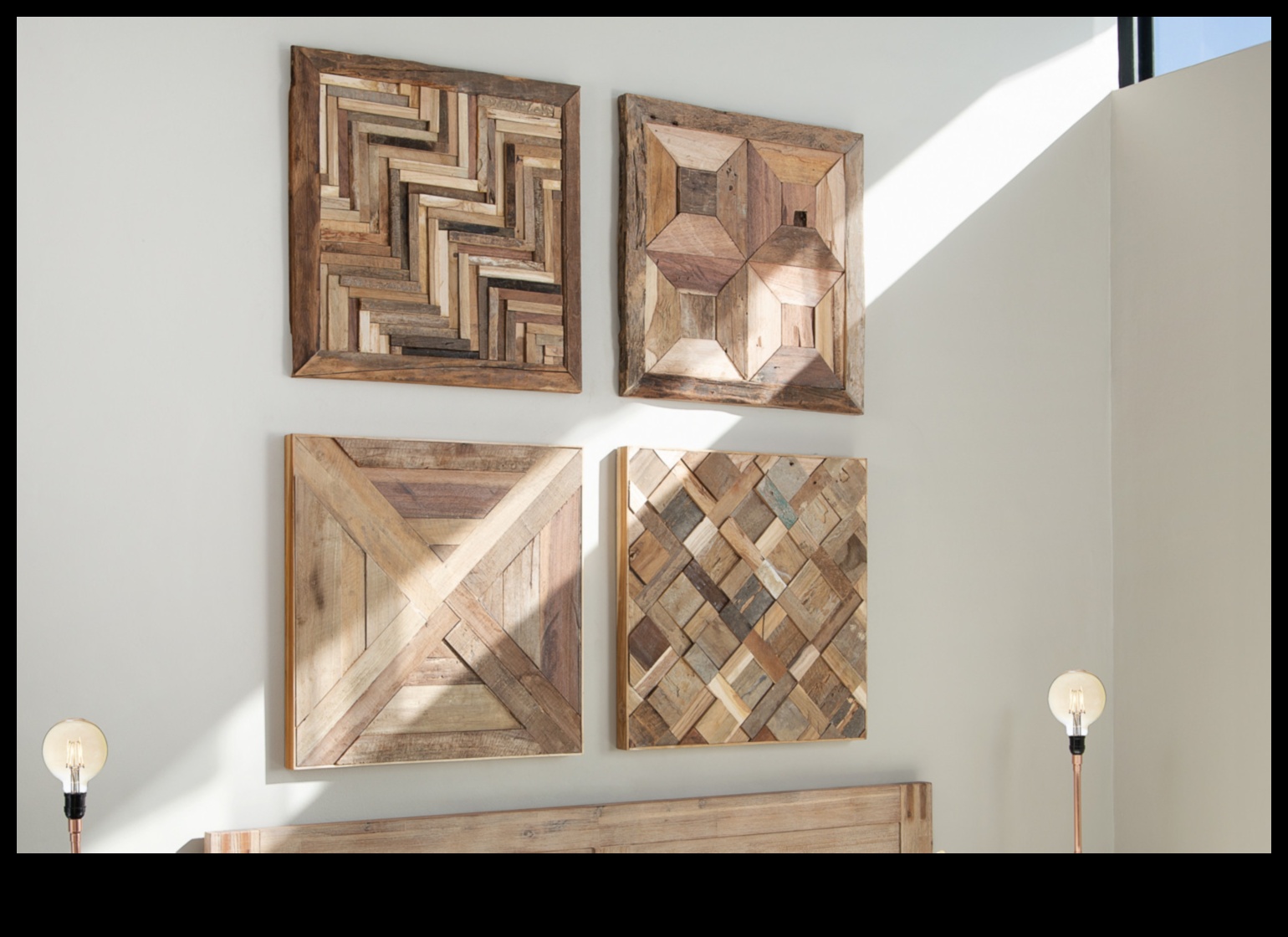 Sculpturi de artă de perete din lemn: meșteșuguri piese dimensionale pentru impact