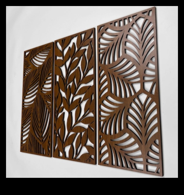 Sculpturi de artă de perete din lemn: meșteșuguri piese dimensionale pentru impact