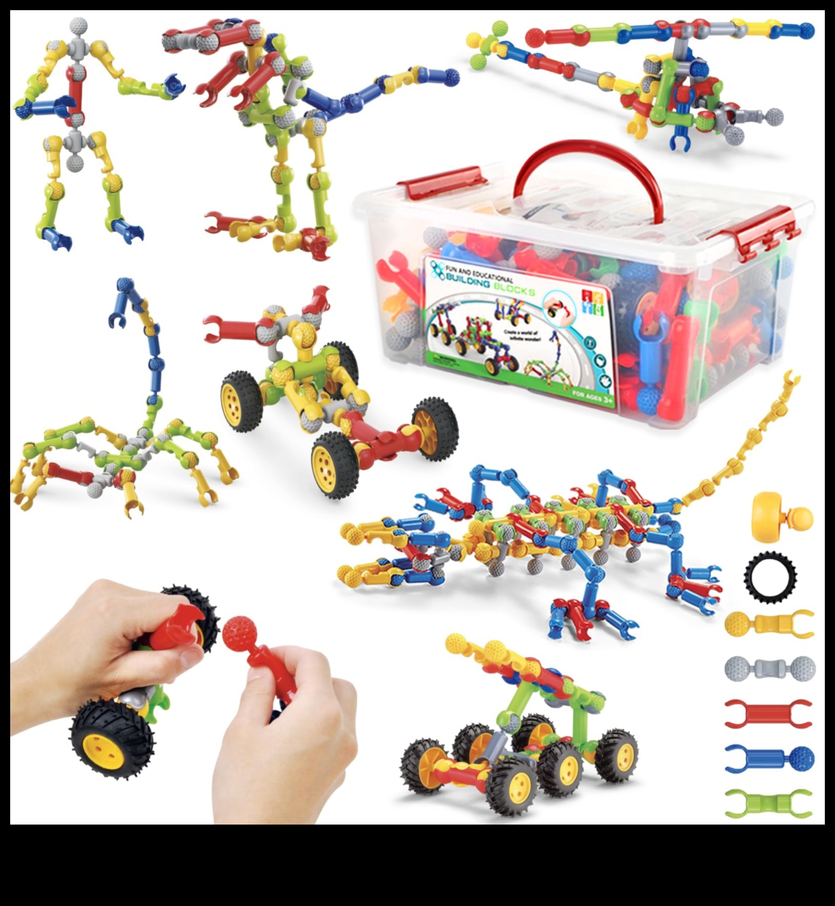 Construirea unor seturi de construcții pentru arhitecturi minuscule blocurile de construcții ale ingineriei cu aceste jucării distractive și educaționale! 5 Building Buddies: seturi de construcții pentru arhitecți minusculi