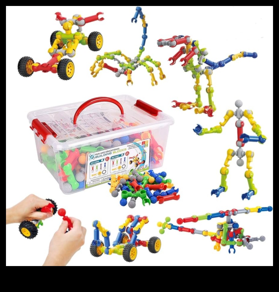 Construirea unor seturi de construcții pentru arhitecturi minuscule blocurile de construcții ale ingineriei cu aceste jucării distractive și educaționale! 4 Building Buddies: seturi de construcții pentru arhitecți minusculi