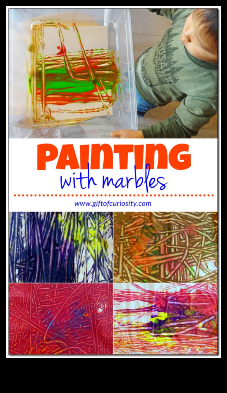 Pictură de marmură fără mizerie: DIY pentru copii creativi fără mizerie