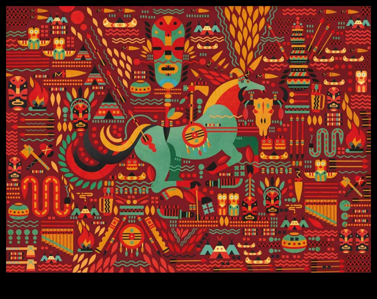 Frumusețea artei tribale 1 Tapiserie tribală: peisaje autohtone și tribale reexaminate