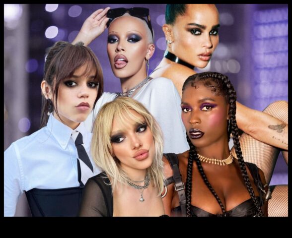 GLAM se întâlnește cu răsuciri edgy Grunge pe stiluri clasice de machiaj pentru petreceri