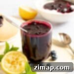 Εύκολη Κομπόστα Μύρτιλων σε 15 Λεπτά 6 Κομπόστα μύρτιλου σε γυάλινο βάζο.