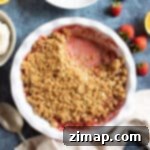 Πανεύκολο Κράμπλ Φράουλας 6 Κραμπλ φράουλας σε ταρτιέρα.