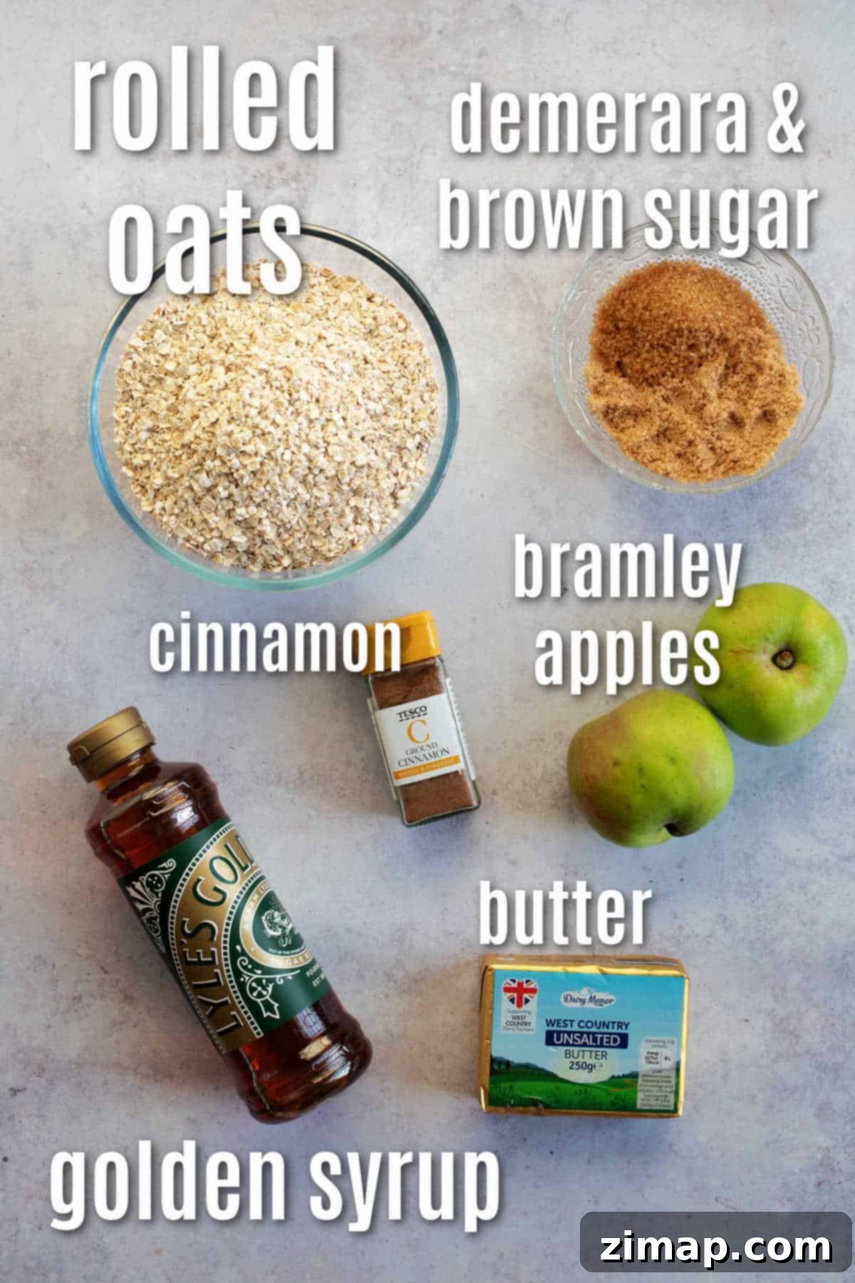 Εύκολες Μηλόμπάρες Βρώμης 3 Υλικά για flapjacks μήλου crumble.