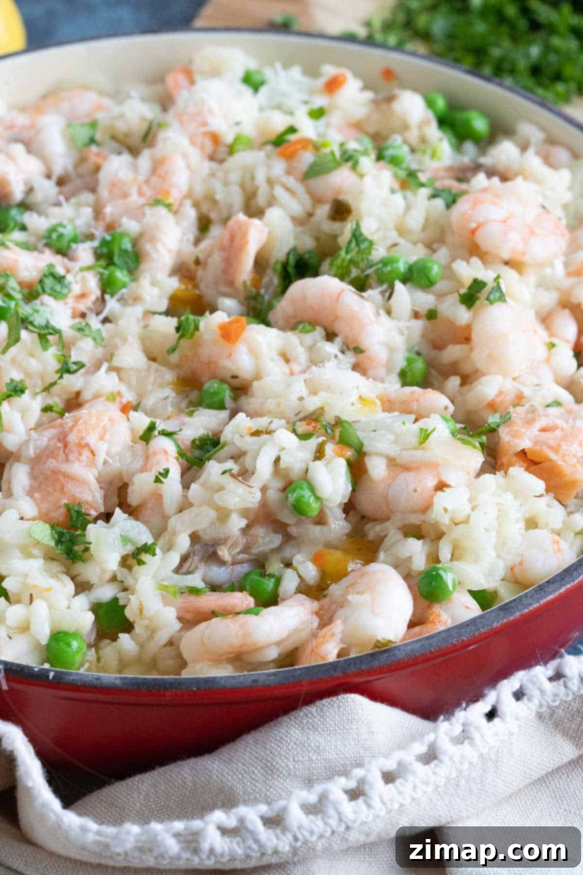 Ριζότο με Καπνιστό Σολομό και Γαρίδες 7 Salmon and prawn risotto.