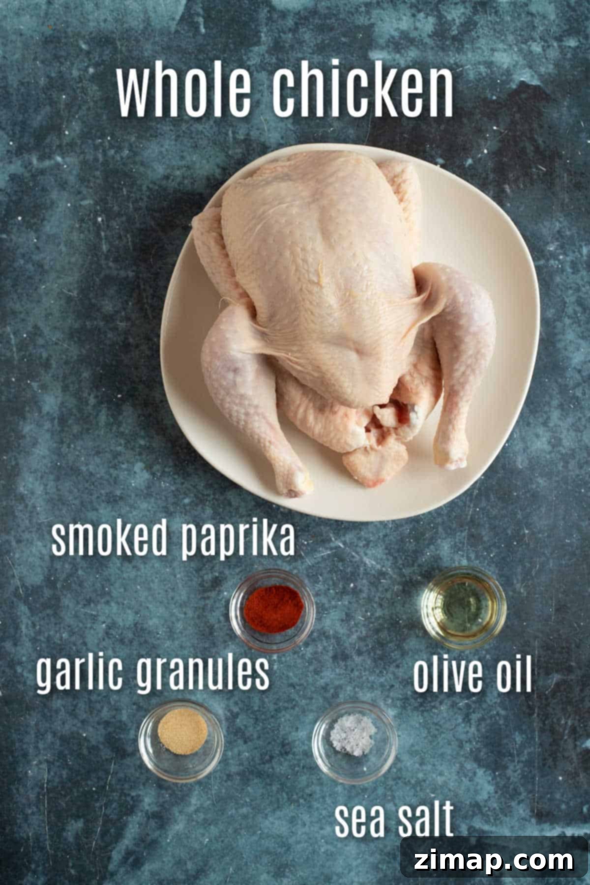Το πιο εύκολο Ολόκληρο Κοτόπουλο στην Φριτέζα Αέρος 4 Υλικά για ολόκληρο κοτόπουλο στη φριτέζα αέρος.