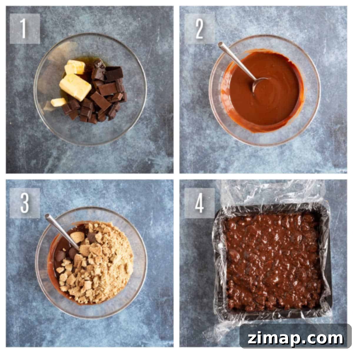 Η Απόλυτη Συνταγή Τίφιν με Αυγά Κρέμας Cadbury 4 Πώς να φτιάξετε μια βάση tiffin σοκολάτας - βήμα προς βήμα φωτογραφίες.