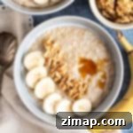 Εύκολη Κρέμα Βρώμης με Μπανάνα Κανέλα και Καρύδια 7 Κουάκερ μπανάνας σε μπολ.