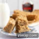 Εύκολες Τηγανίτες με Σιρόπι Σφενδάμου 8 Flapjacks σιρόπι σφενδάμου σε πιάτο.