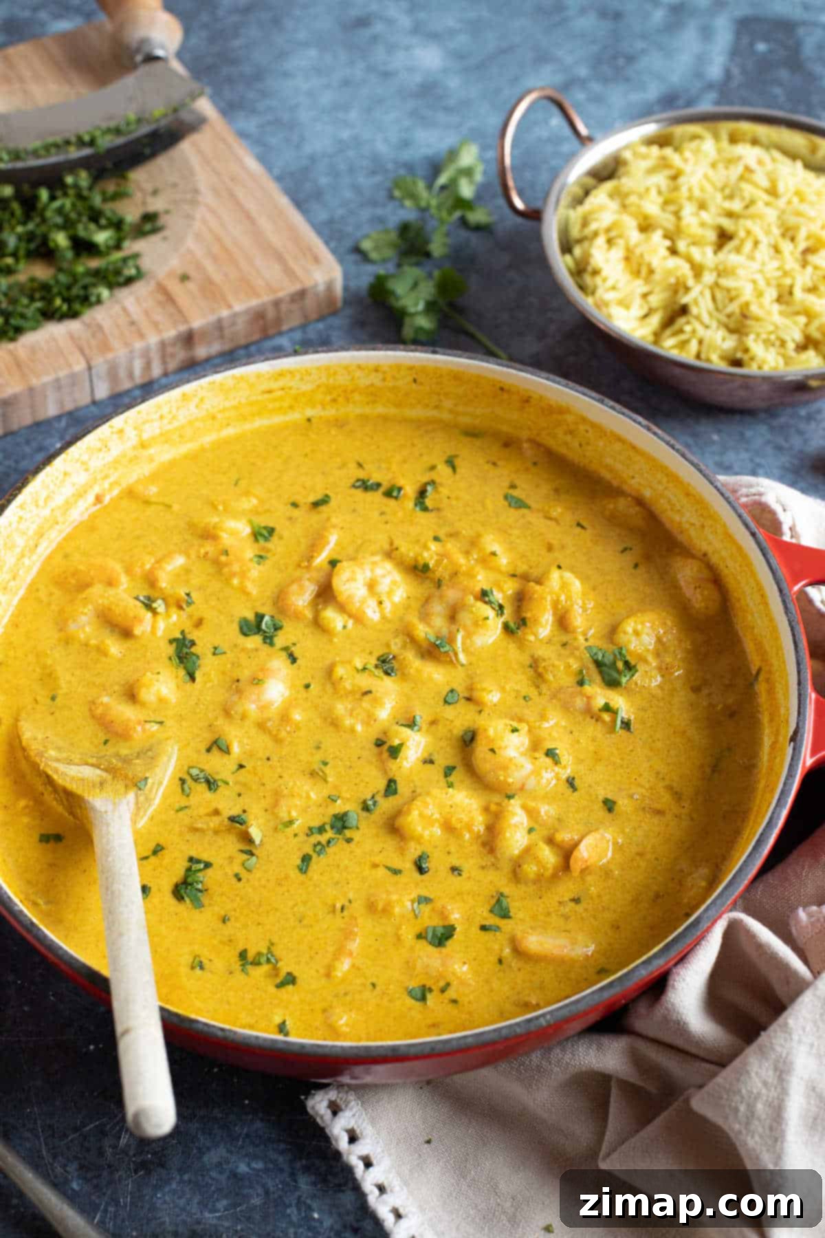 Εύκολη Κόρμα Γαρίδας 2 Κόρμα γαρίδας με ρύζι pilau.