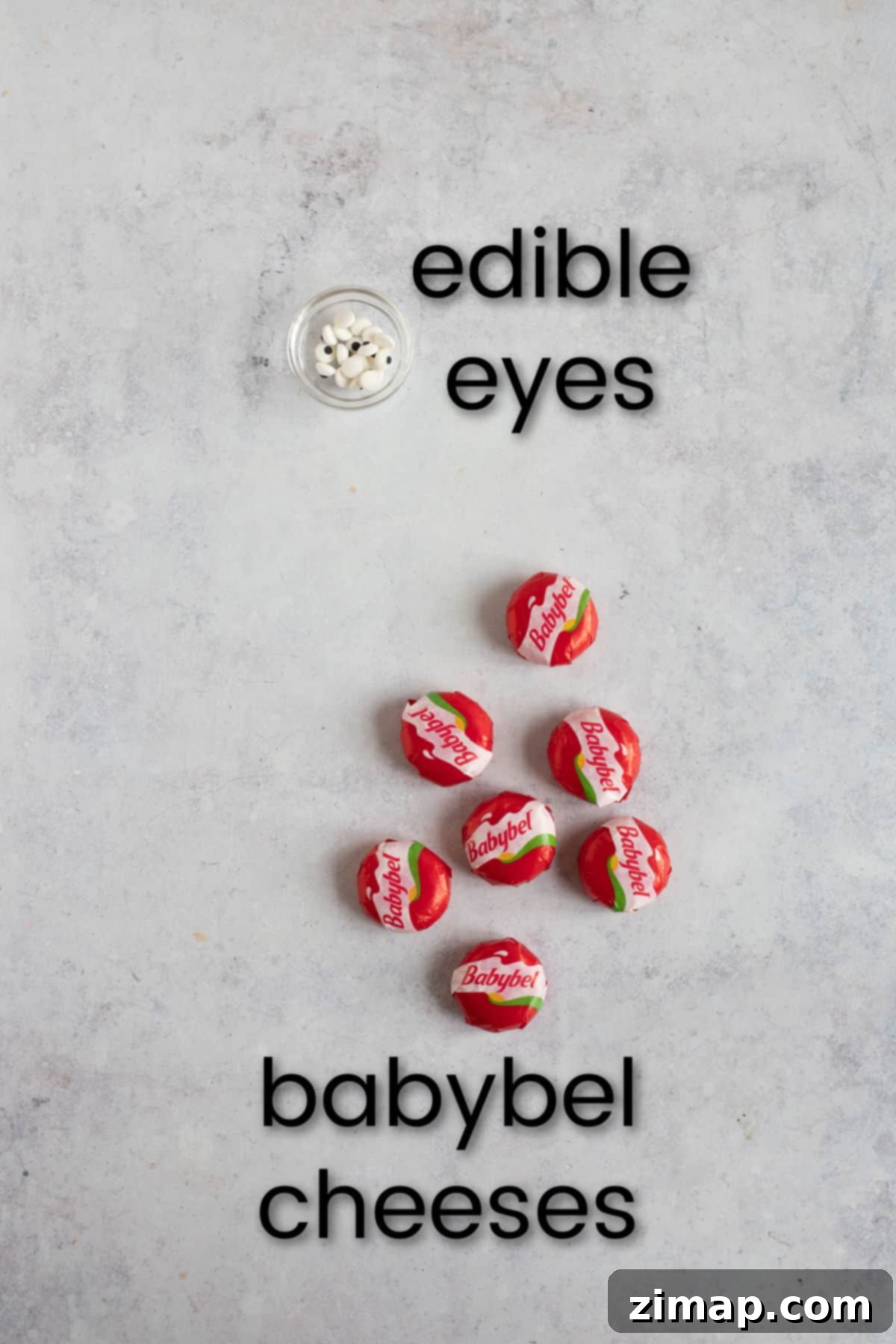 Εύκολα Αποκριάτικα Τερατάκια Babybel 3 Ingredients for Halloween babybel cheese monsters.