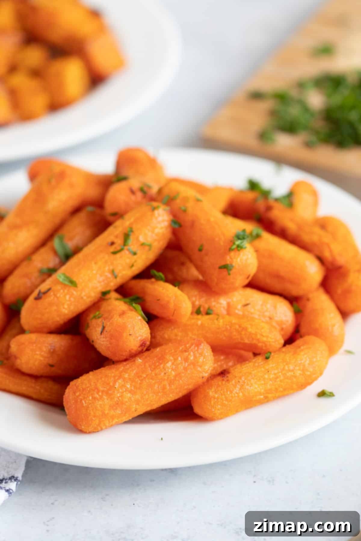 Μελωμένα Ψητά Μωροκαρότα σε Φριτέζα Αέρος 6 Air fryer baby carrots.