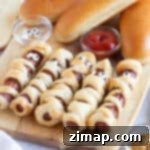 Εύκολες Μούμιες Λουκάνικα στη Φριτέζα Αέρος 8 Mummy hot dogs.