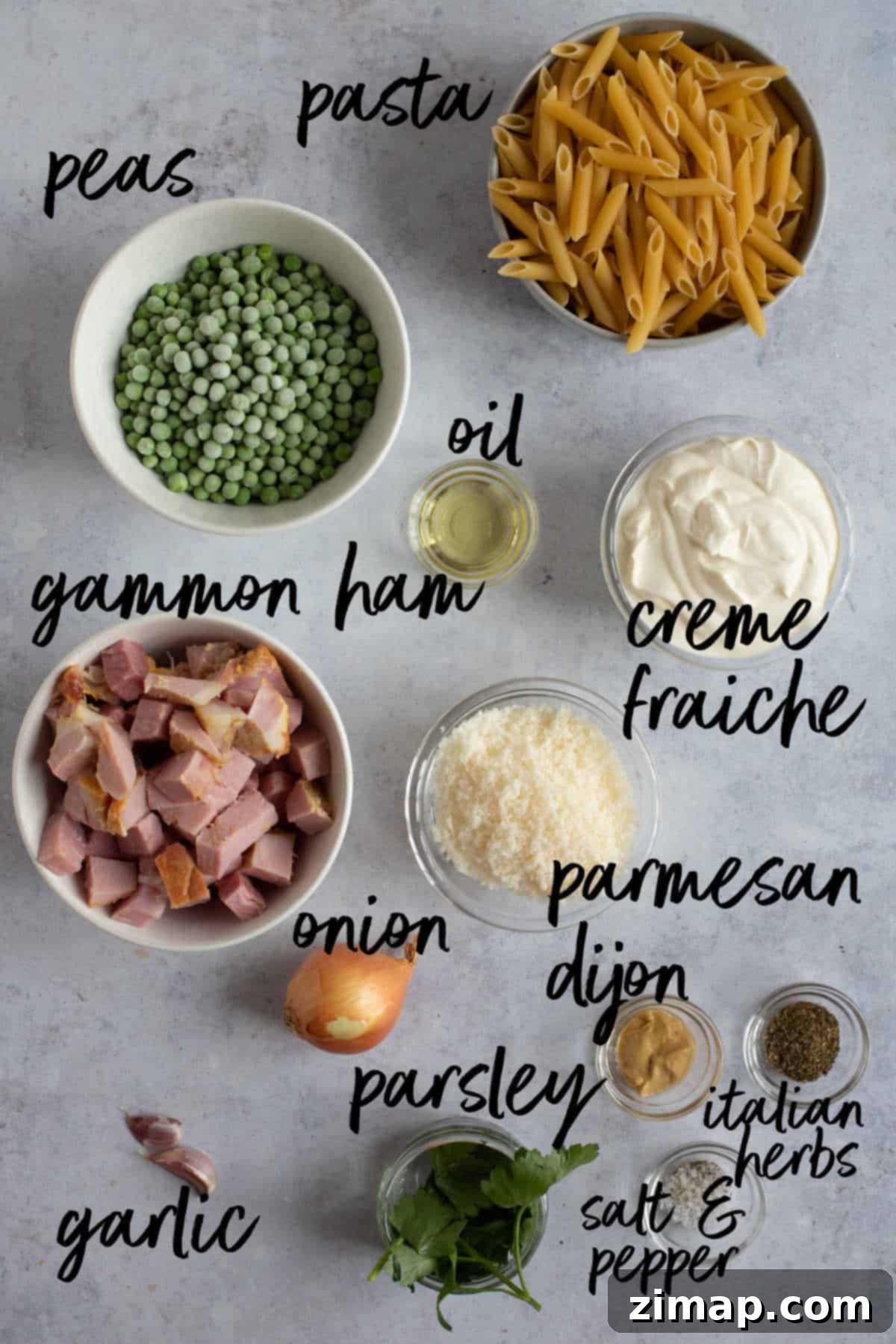 Εύκολα Ζυμαρικά με Περισσεύματα Γκάμον 3 Ingredients for leftover gammon pasta.