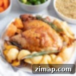 Κορώνα Γαλοπούλας Air Fryer: Εύκολα 9 Κορώνα γαλοπούλας από φριτέζα αέρος με ψητές πατάτες και παστινάκι.