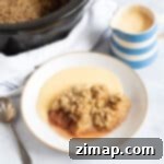 Εύκολη Συνταγή για Κραμπλ Μήλου στον Αργό Μαγειρευτήρα 12 Apple crumble σε αργό μαγειρευτή με κρέμα ζαχαροπλαστικής.
