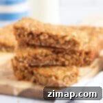 Εύκολη Συνταγή Anzac Slice 9 Μια στοίβα από φέτες Anzac.