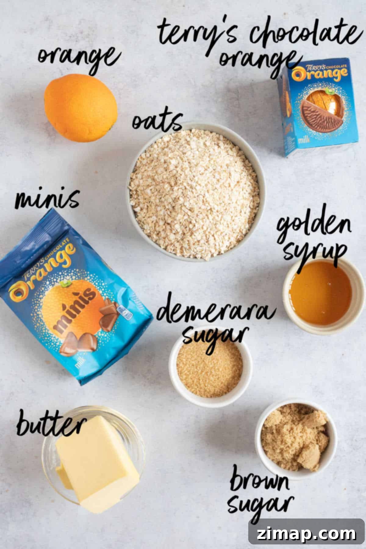 Συνταγή για Terry's Μπάρες Βρώμης με Σοκολάτα και Πορτοκάλι 3 Ingredients for Terry's chocolate orange flapjacks.