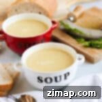 Εύκολη Σούπα Πράσο και Πατάτα για Μηχανή Σούπας 11 Δύο μπολ με σούπα πράσο πατάτα φτιαγμένη σε μηχανή σούπας.
