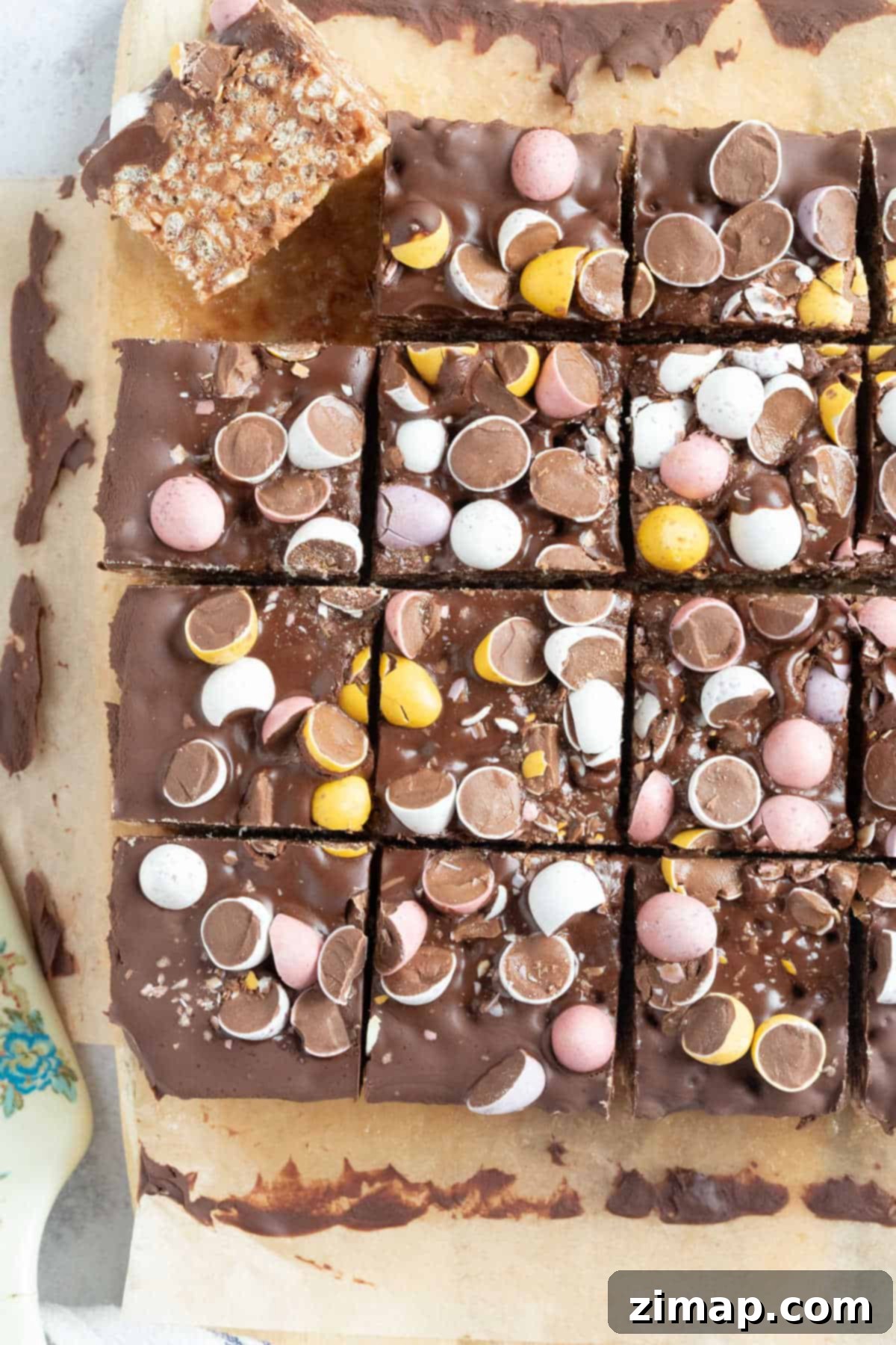 Μπισκοτογλυκό Mars με αυγάκια 8 Μπάρες Mini Egg Mars Bar κομμένες σε τετράγωνα.