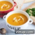 Μπαχαριασμένη Σούπα Κολοκύθας Βουτύρου και Γλυκοπατάτας 10 Σούπα κολοκύθας βουτύρου και γλυκοπατάτας.