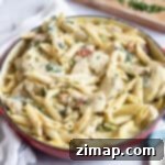 Κρεμώδη Ζυμαρικά με Κοτόπουλο Πέστο 10 Κρεμώδης πάστα πέστο κοτόπουλου.