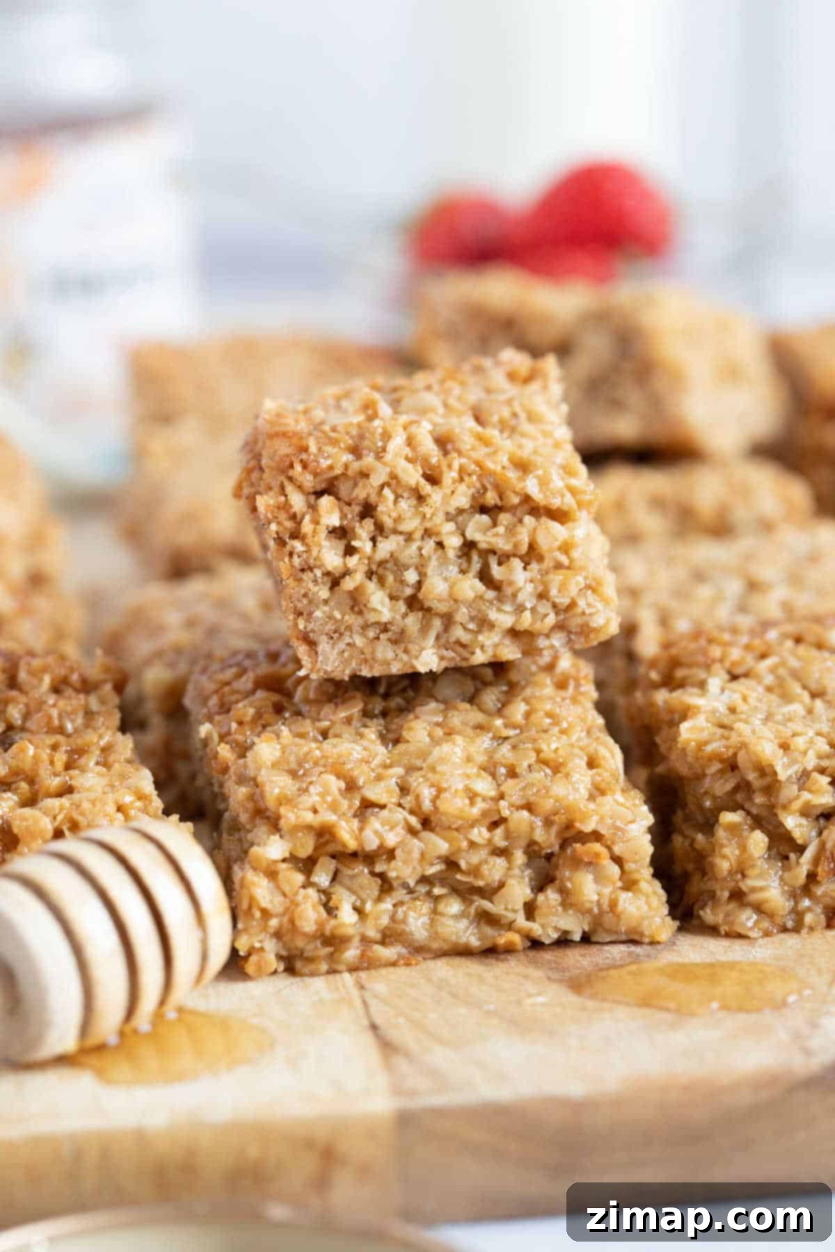 Μπάρες βρώμης με μέλι 2 Honey flapjacks