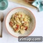 Αρωματική Σαλάτα Χαλούμι με Κους Κους 7 Halloumi Couscous Salad in a serving bowl