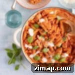 Κοτόπουλο Αραμπιάτα με ζυμαρικά σε ένα τηγάνι 7 Αεροφωτογραφία από πάστα κοτόπουλο πένες arrabbiata.