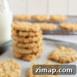 Εύκολη Συνταγή για Μπισκότα Βρώμης με Κανέλα 6 Μια στοίβα από μπισκότα κανέλας.
