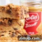 Πανεύκολα Μπλόντις Μπισκόφ 7 Μια στοίβα από Biscoff blondies.