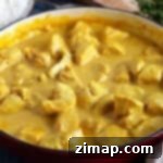 Συνταγή Κοτόπουλου Κάρι με Φρουτώδες Τσάτνεϊ Μάνγκο 6 Κρεμώδες κοτόπουλο με mango chutney.