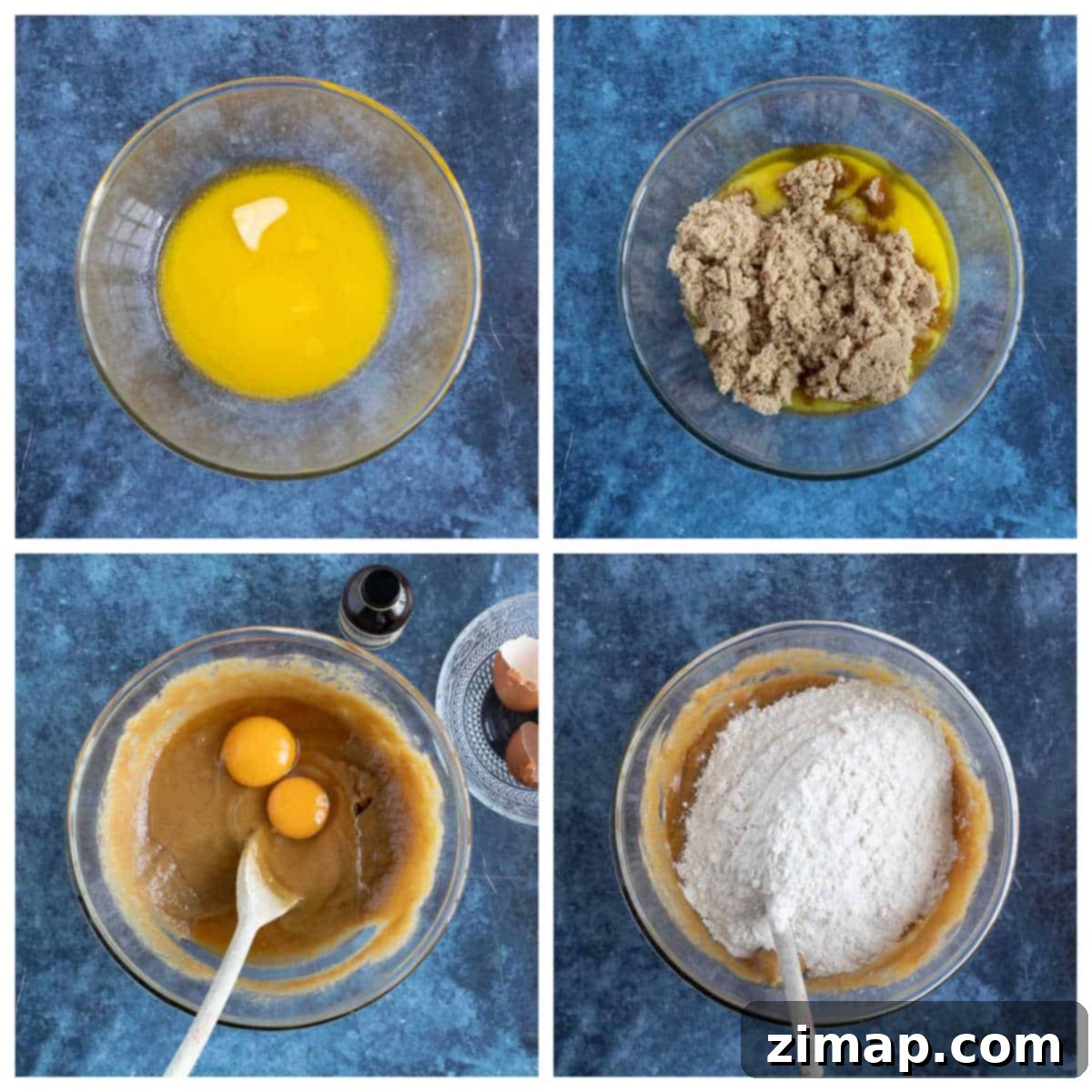 Εύκολες Μπάρες Μπισκότων Cadbury Μίνι Αυγά 4 Step by step photo instructions for making mini egg cookie bars part 1.