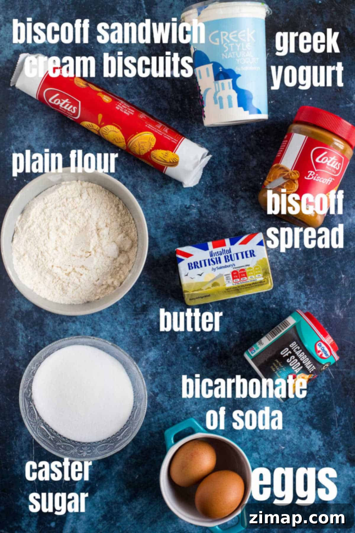 Εύκολη συνταγή για μάφινς Biscoff 3 Υλικά για Biscoff muffins.