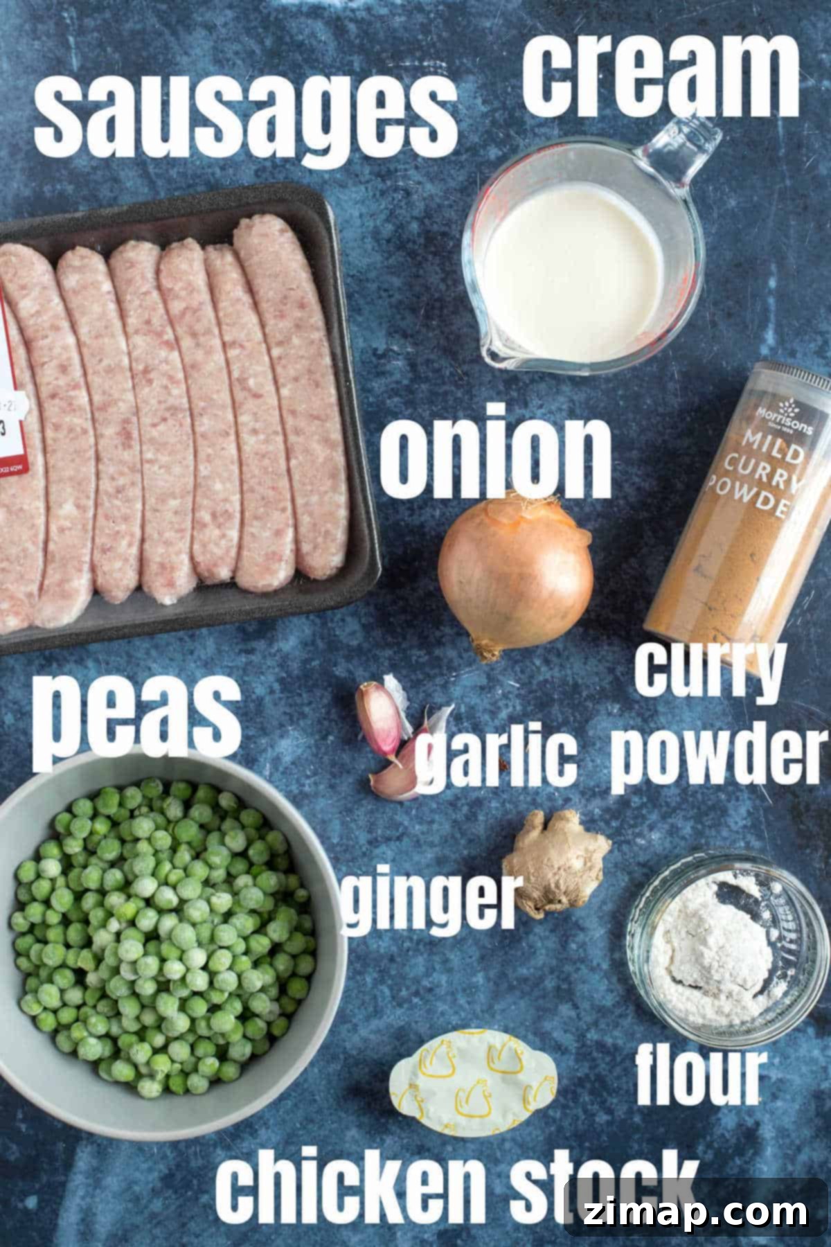 Εύκολο Κάρυ με Λουκάνικα 3 Ingredients needed for sausage curry.