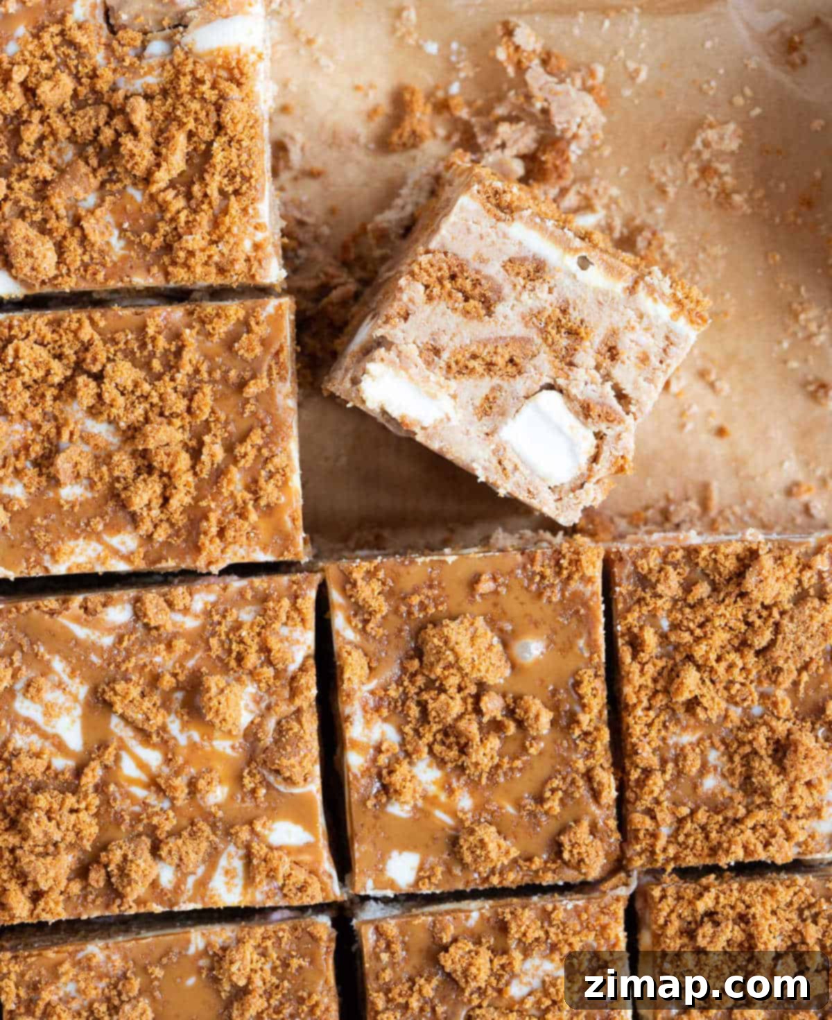Μπίσκοφ Βραχάκια 2 Τετράγωνα Biscoff rocky road.