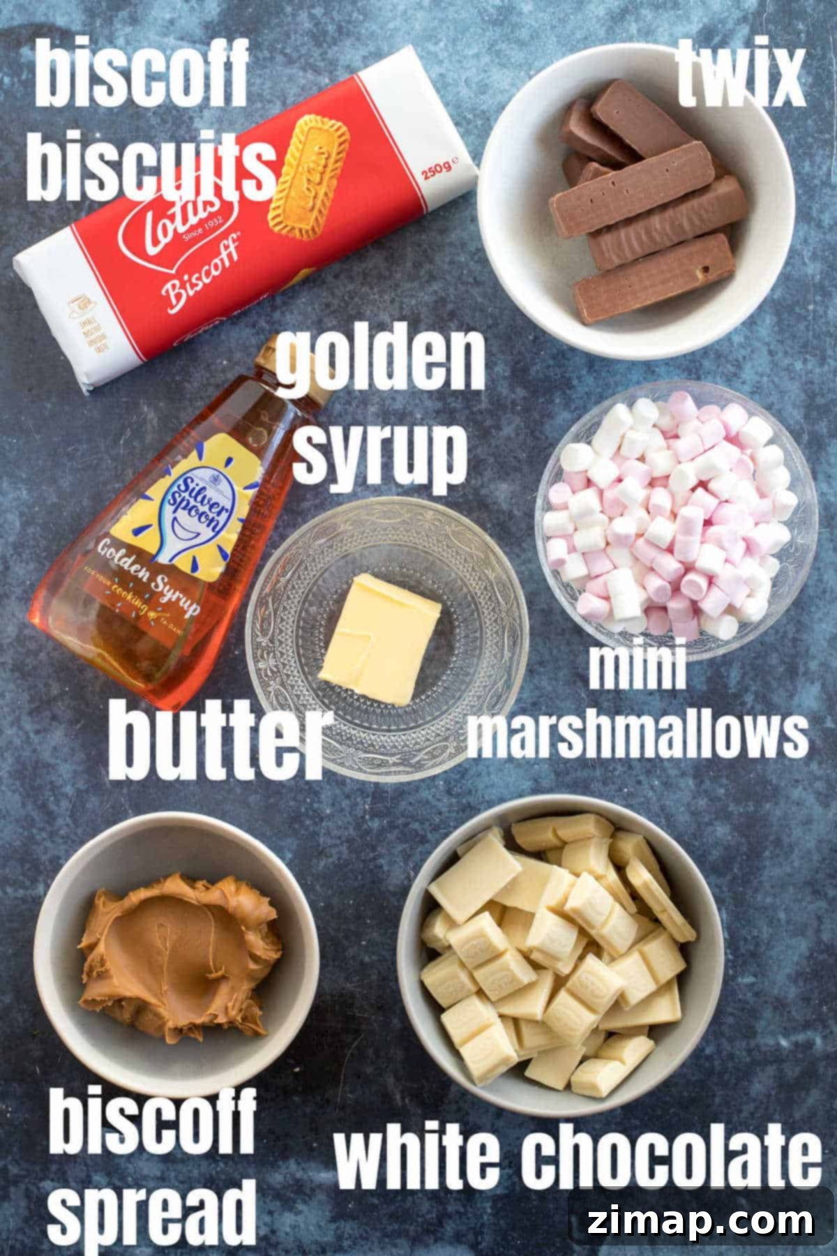 Μπίσκοφ Βραχάκια 3 Υλικά για Biscoff rocky road.