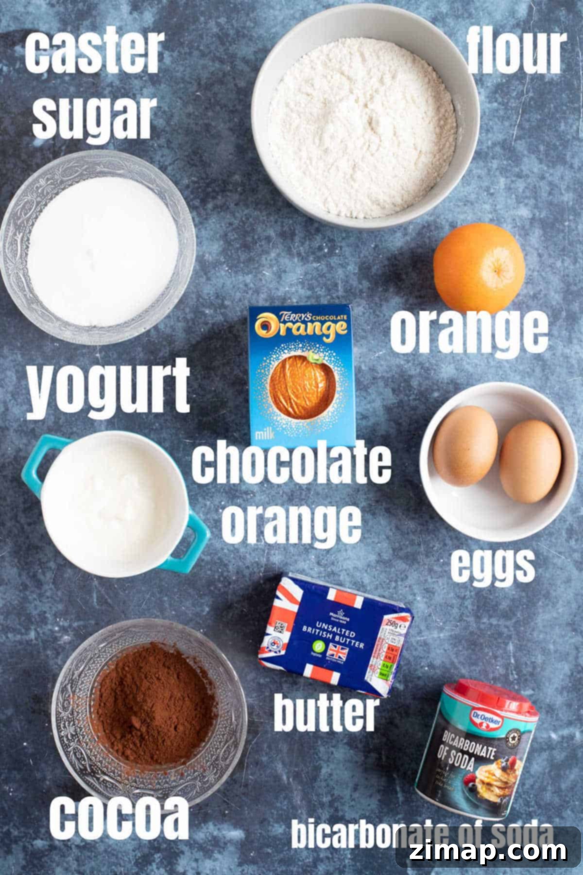 Εύκολα Μάφινς Σοκολατοπορτοκαλένια 3 Ingredients for chocolate orange muffins.